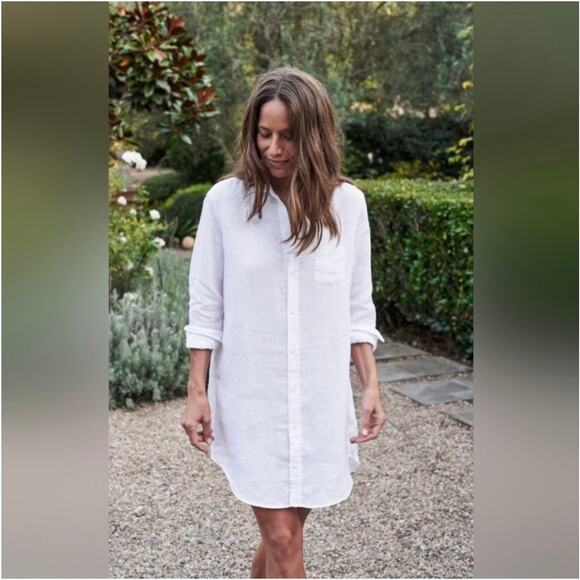 Frank & Eileen Tee Lab Mary White Button Up Dress M - Picture 1 of 5